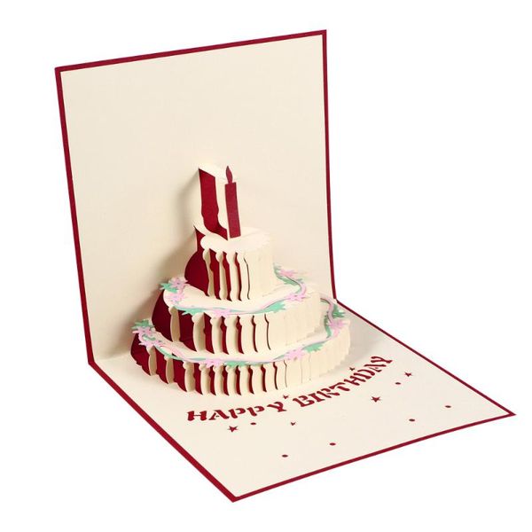 

15cm 3d cards greeting with envelope for birthday gift (h34)