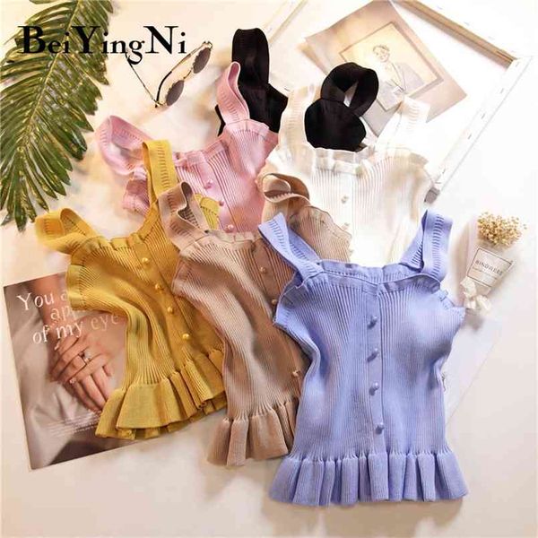 

women knitted crop club fashion vintage casual slim ladies skinny beading short shirts female solid tee 210506, White;black