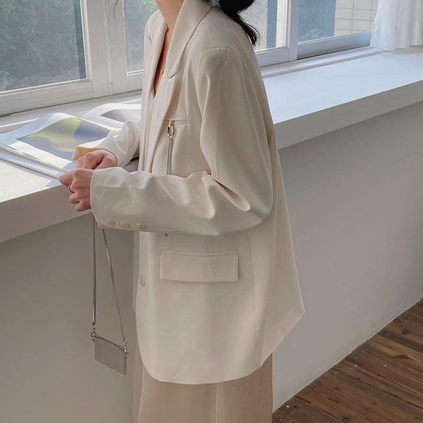 

women's suits & blazers [song ming] suit coat spring dress gentle wind black loose korean leisure w412h, White;black