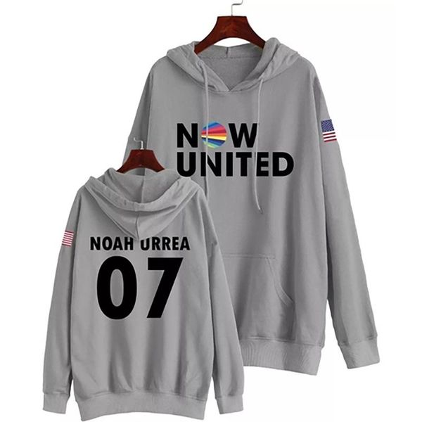 

women's hoodies & sweatshirts now united hooded men / women usa flag noah urrea 07 pullover harajuku kpop, Black