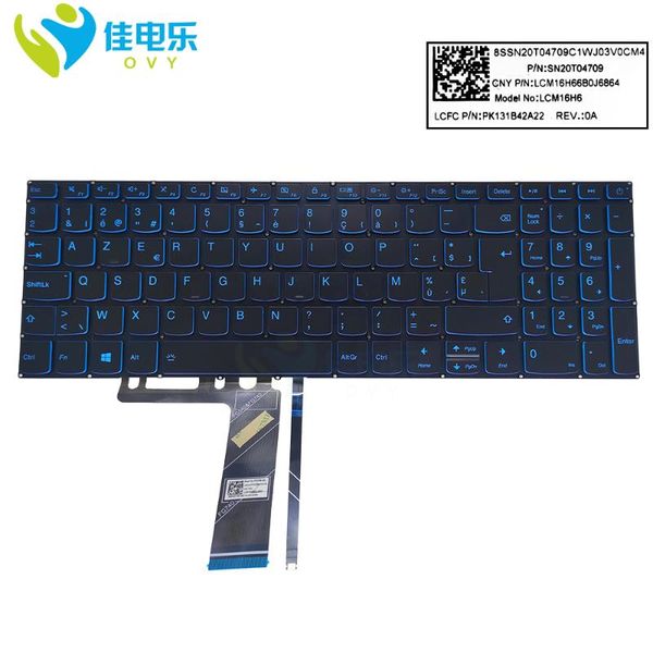 

belgium keyboard backlit for lenovo ideapad 320 15ikb 15abr 330 15ikbr 320-17ikb keyboards belgian blue keys sn20t04709 lcm16h6 laprepla