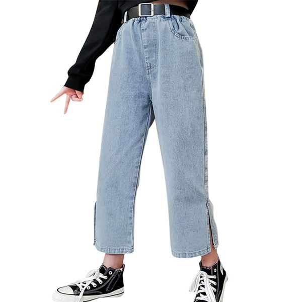 

jeans for girls 2021 new girl child jeans spring autumn kid's jeans casual style children's clothes 6 8 10 12 14 210331, Blue