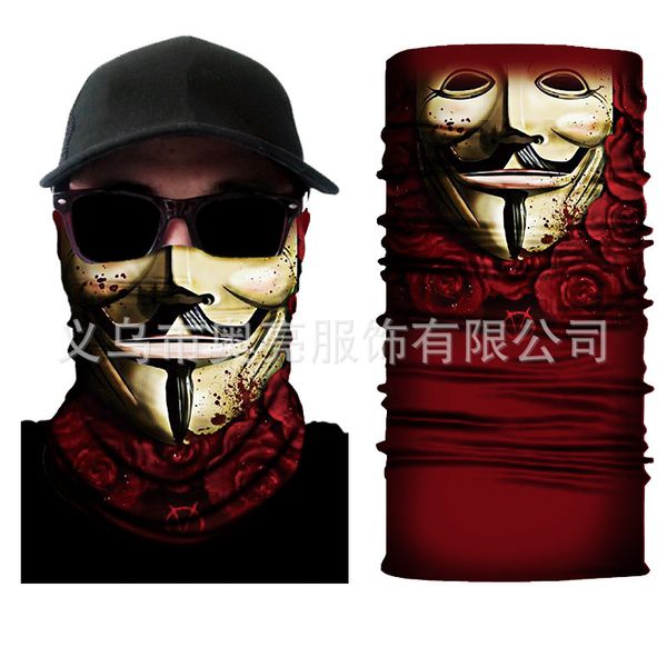 

transfer heat clown printing magic scarf seamls multifunctional bib