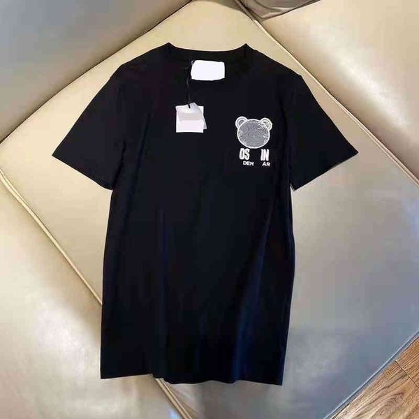 

2022 factory wholesale new 21 spring and summer fashion bear lace age reduction lovely leisure show thin three color sweet beauty short slee, White