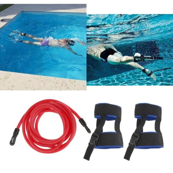 

stationary swimmer training ankle strap bands swimming pool swim harness static belt resistance
