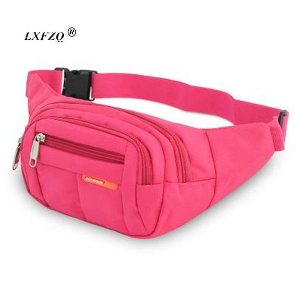 

waist bags pack women fanny for motorcycle leg bag celular pink canvas bolsa feminina fashion