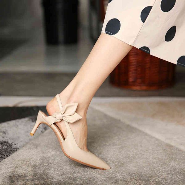 

dress shoes new pointed toe stiletto sandals women's single sandalias high heels buckle mules women apricot klwy, Black