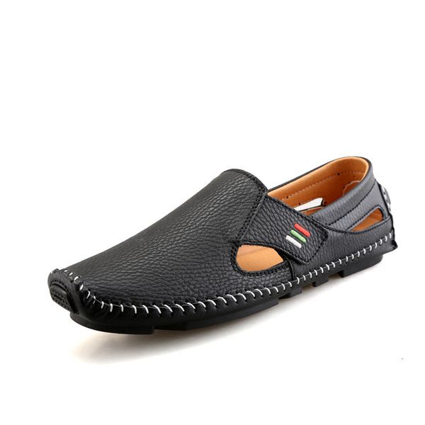 

large men's super fiber spring and summer casual driving lazy doudou sho, Black