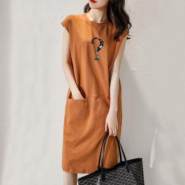 

casual dresses women short sleeve dress skull symbol rose print pocket knee-length stitching round neck summer street style sundress, Black;gray