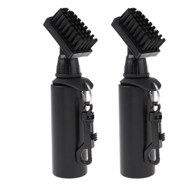 

golf training aids 2 club brush cleaning groove self-contained water with clip tool ball cleaner