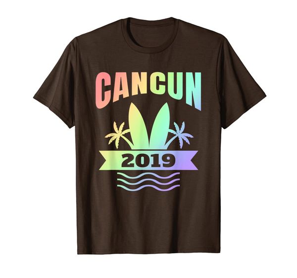 

2019 cancun vacation t-shirt beach souvenir gift, White;black