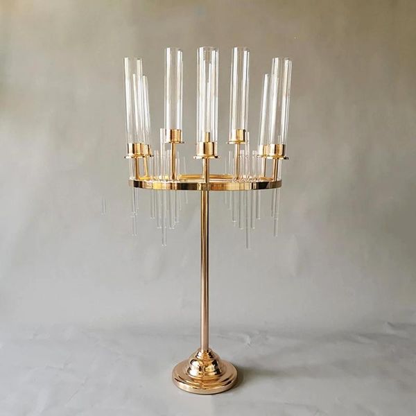 

candle holders luxury 9 heads metal candelabra wedding party decoration table centerpieces candlestick flower vases road lead