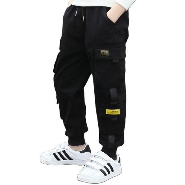 

trousers boys pants sport black fashion cotton casual kids cargo teenage children clothes 4 5 6 8 10 12 14 years, Blue