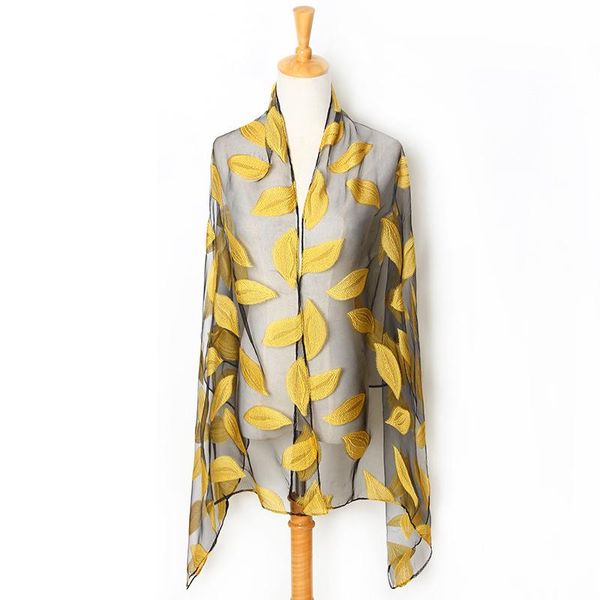 

scarves lightweight sheer wrap gauze scarf womens summer breeze long embroidered sunscreen shawl head scarfs stole, Blue;gray