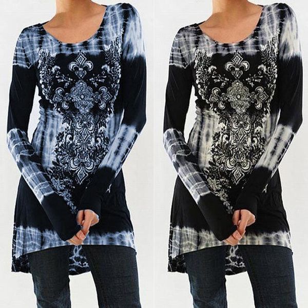 

casual dresses qnpqyx autumn women's t shirt long sleeve o neck high waist t-shirt for women harajuku puls size blouse a0211, Black;gray