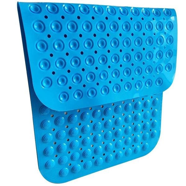 

bath mats non-slip shower mat,bathroom mat, with suction cup and drain hole, machine washable(46x78cm, blue)