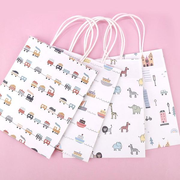 

gift wrap 1pcs/set birthday party kraft paper baby shower candy bag tote