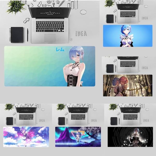 

mouse pads & wrist rests rem relife world zero cute girl lapgaming mice desk table protect game office work mat pad non-slip cushion