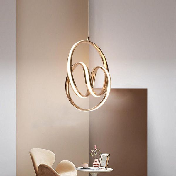 

pendant lamps modern minimalist spiral design led light for restaurant study bar counter fixtures