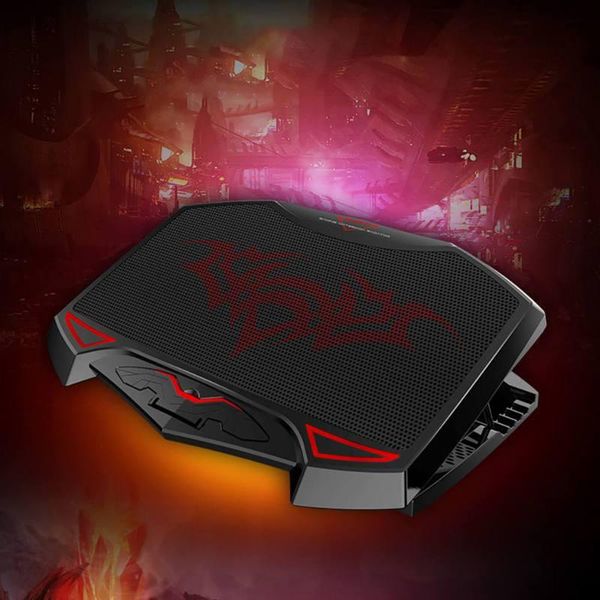 

high speed silent fan led 2 usb gaming lapcooling pad notebook cooler multi-angle adjustable wind base pads