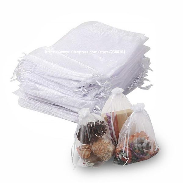 

gift wrap 50pcs 7x9cm drawable organza bags wedding small jewelry packaging bag tulle fabric sheer 6z
