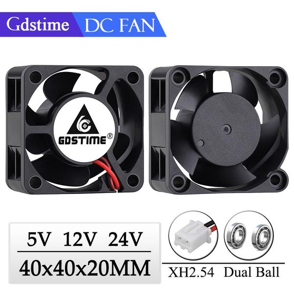 

fans & coolings 2 pcs gdstime 40mm 3d printer fan 40x40x20mm cooler 24v 12v 5v 4020 cooling computer case 2pin 3pin heatsink