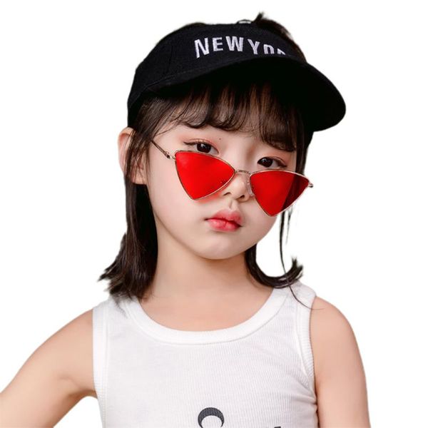 

hair accessories kids sunglasses simple fashionable solid color anti-uv triangular for pography outdoor beach, Slivery;white