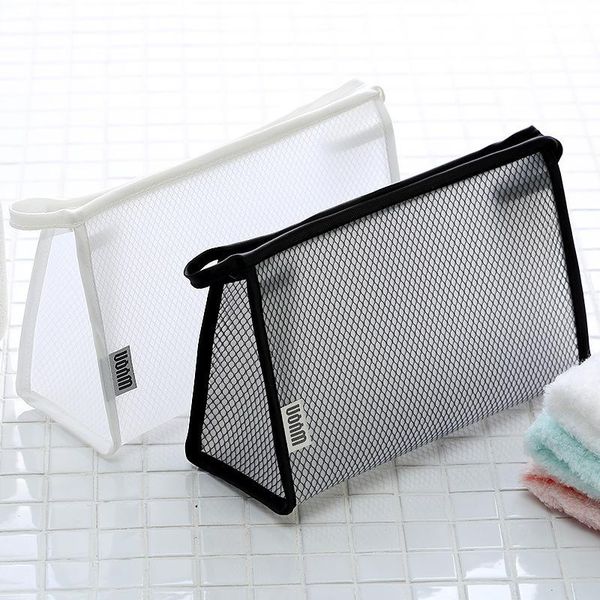 

fashion cosmetic bag solid transparent eva makeup tool storage necesser toiletry wash pouch organizer travel waterproof mesh bags & cases