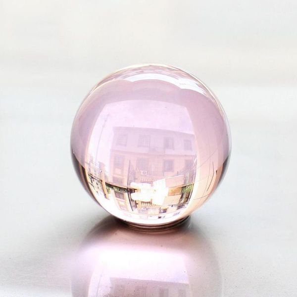 Articoli novità 40mm Raro quarzo magico naturale Decorazione cristallo rosa Regali senza souvenir per la casa Sfera Squisita palla guarigione B F6x3