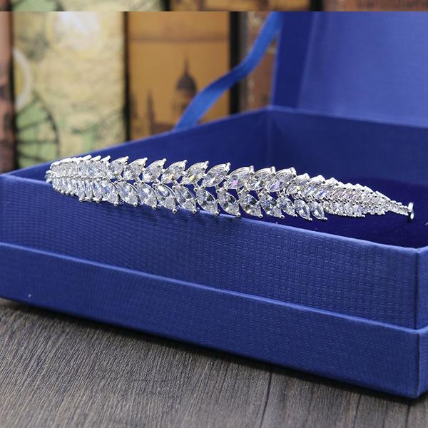 

hair clips & barrettes wedding crown tiara cubic zircon bride crystal tiaras crowns bridal headpiece for brides jewelry c010, Golden;silver
