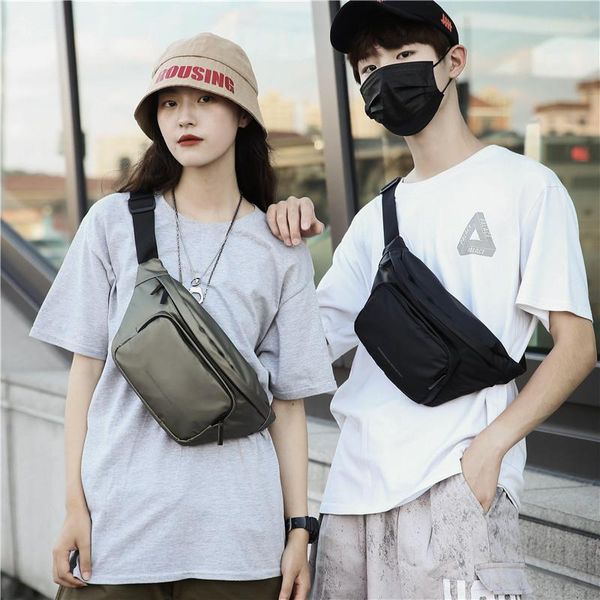 

fashion men outdoor sportsÂ waist bag rig functional tooling money banana phone chest shoulder pack waist bags