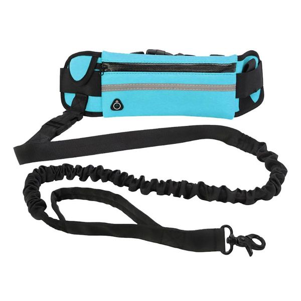 

dog collars & leashes waist bag men women reflective leash traction rope pet running belt elastic hands y jogging pull