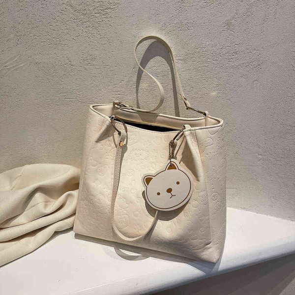 

shopping bag women's pu leather handbag, large fashionable women's strap bag, cartoon relief handbag, handbag 220310