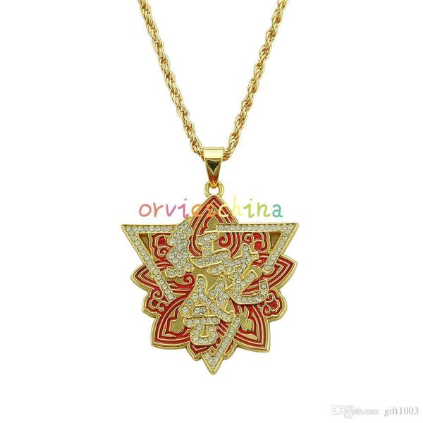 

2020 designer hip-hop safflower club member same alloy diamond pendant necklace dripping pendant jewelry jewelry, Black