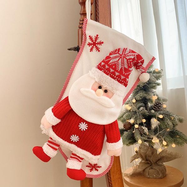 

christmas decorations tree hanging stockings kids candy gift holder bags lovely socks year presents decoration