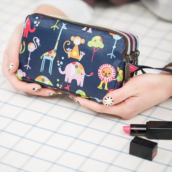 

newly 1 pcs women lady wallet purse zipper fashion durable for mobile phone coin money cla88, Red;black