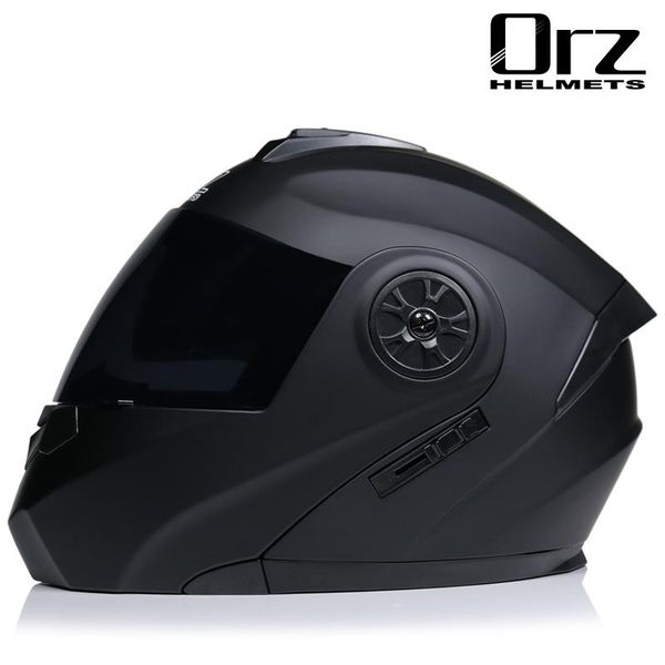 

motorcycle helmet full face racing motorbike with double sun visor women man flip up moto helmets