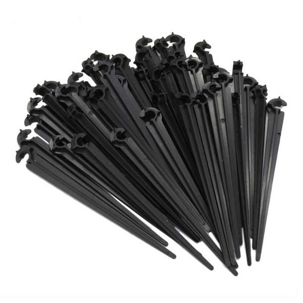 

watering equipments 10/20/50/100pcs shape garden 4/7mm drip irrigation tube pipe support bracket holders fixed stems accessories
