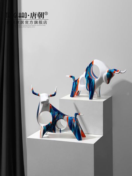 

decorative objects & figurines nordic art camouflage cow animal ornaments modern light luxury style simple living room office model decorati