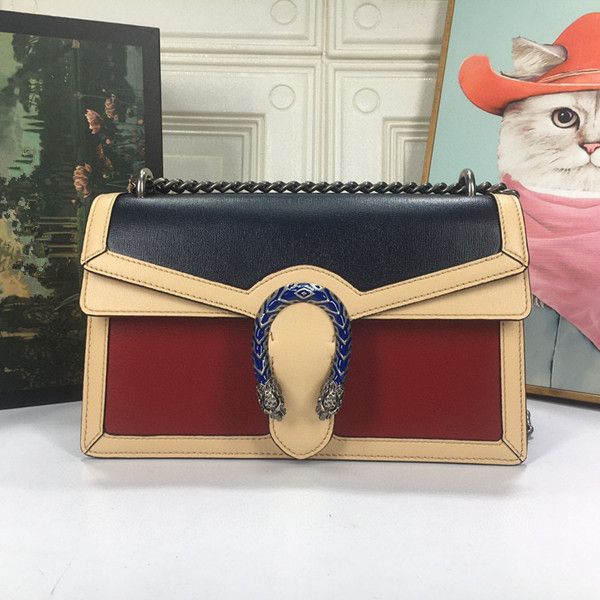 

leather chain bag ladies luxury designer messenger bag new fashion classic shoulder bag tiger head logo size 28cm*18*9 cm