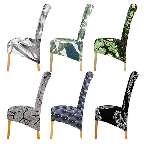 

size printed stretch chair cover big elastic king back long covers spandex fabric slipcovers home