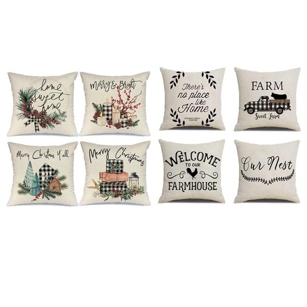 

pillow case xd-8 pcs throw covers linen decorations cushion cases, 4 a & b