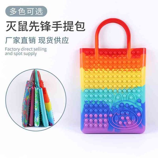 

new large rat killing pioneer fashion trend silicone change bubble music women's bag puzzle