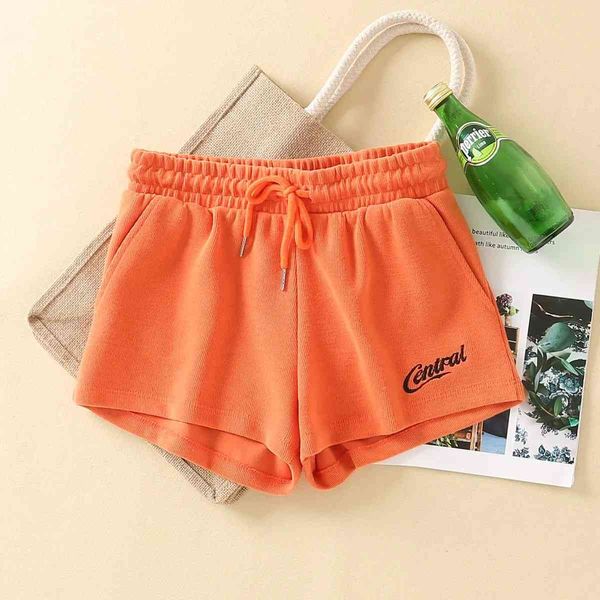 

shorts 2020ins casual simple versatile sports pants summer beach women's letter embroidery, White;black