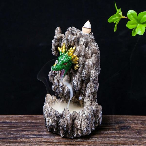 

fragrance lamps handmade heat resistant resin incense burner holder backflow or buddhist decoration home gif