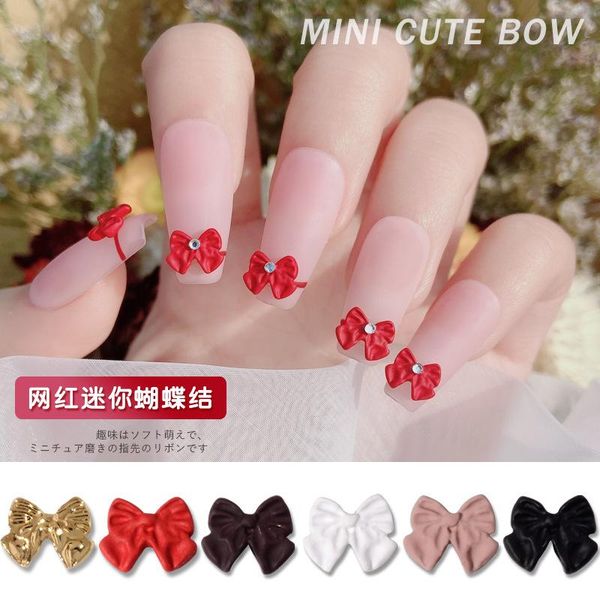

5pcs/bag japanese style diy alloy nail decoration butterfly mini art manicure for women polish girls party gifts decorations, Silver;gold
