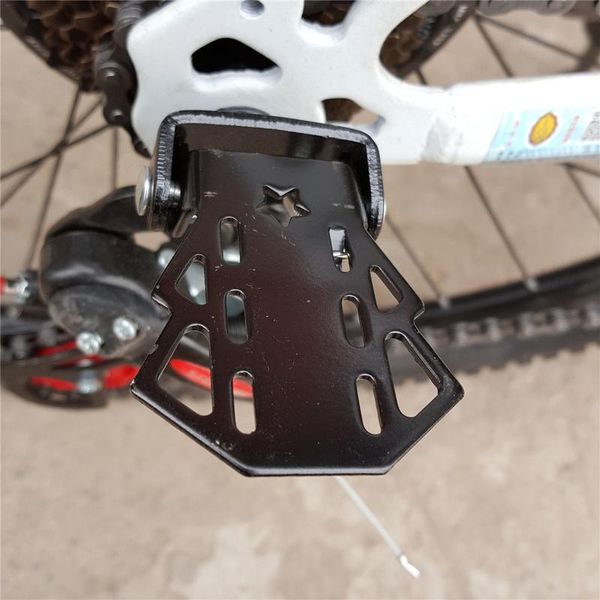 

bike pedals 1 pair axle mountain metal bicycle pedal rear seat foot pegs non-slip cycling stand folding rest accessories