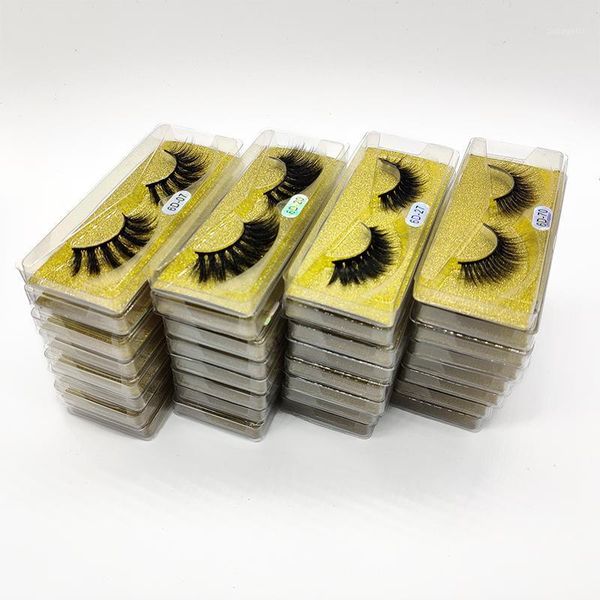 

wholesale eyelashes mink lashes natural long 3d faux makeup false eyelashs thick in bulk1