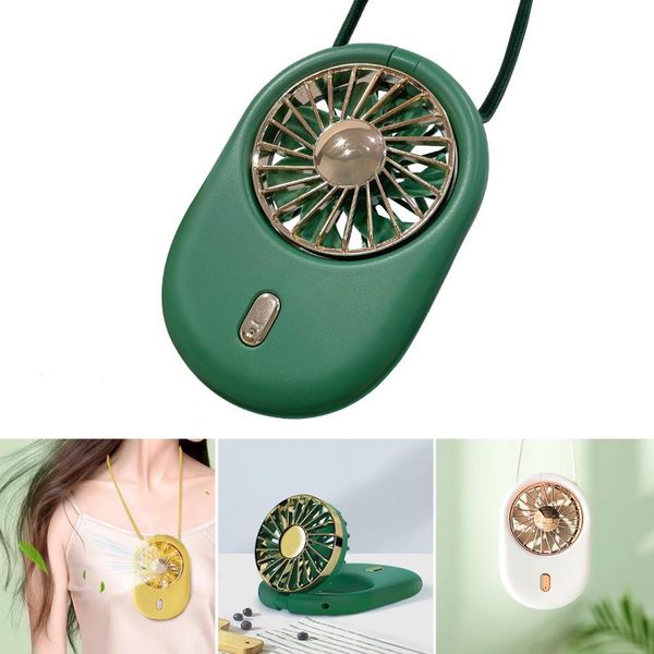 

smart home control summer neck hanging mini fan portable creative folding handheld lanyard usb charge air cooler desk fashion 2021