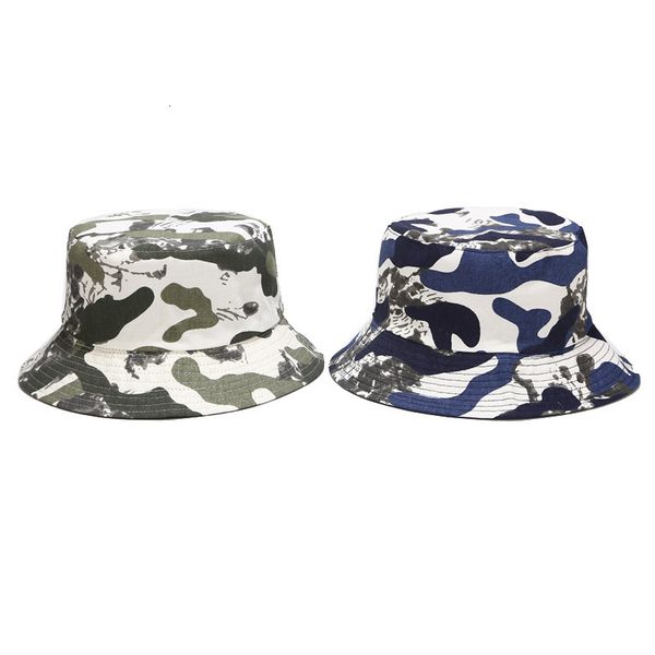 

camouflage double side basin hat for traveling in spring and summer